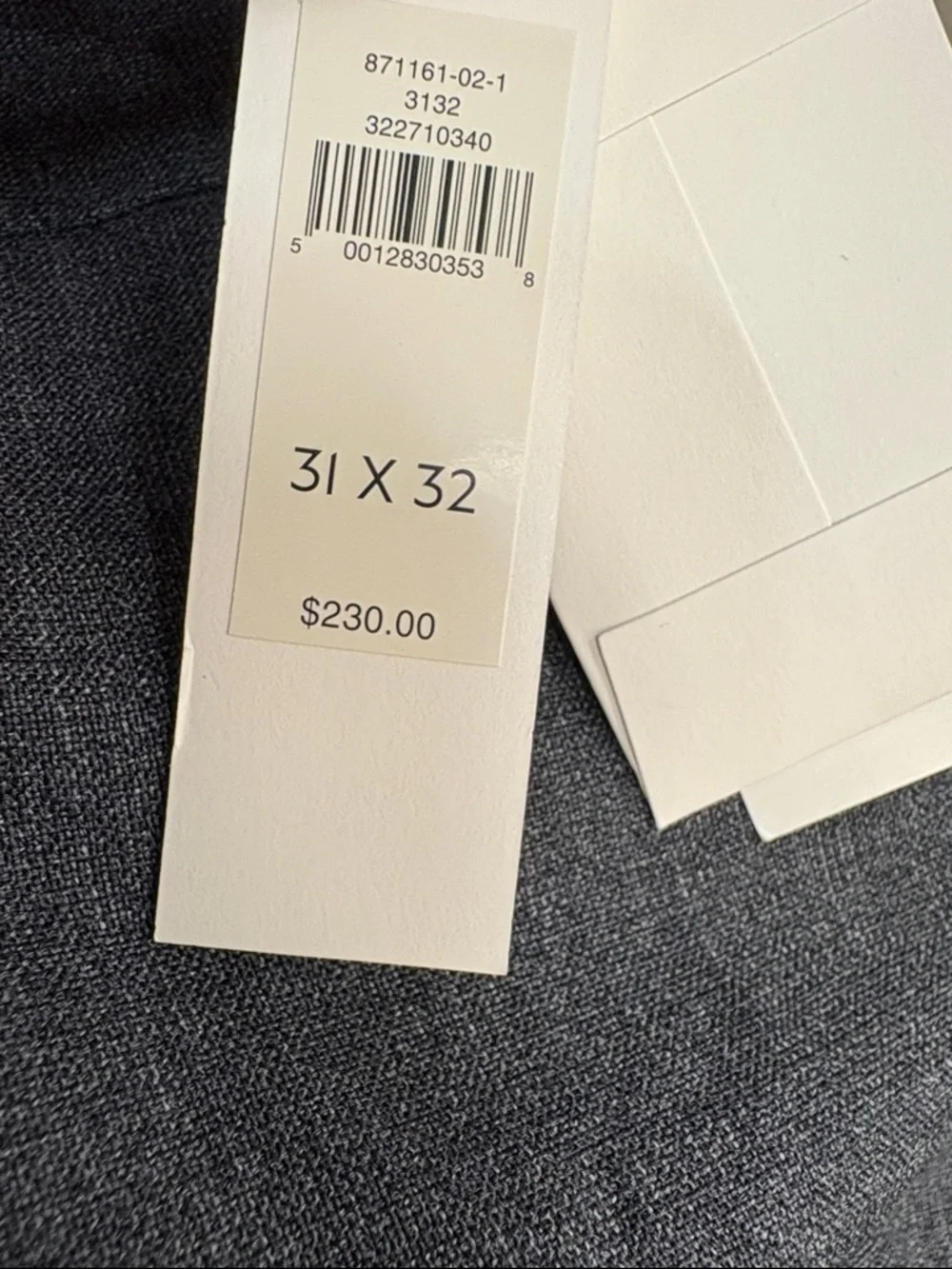 NWT Banana Republic Signature Italian Rustico Charcoal Pant Sz 31 x 32 (#871161)
